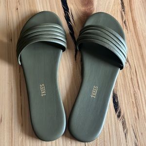 TKEES Serena Slide Sandal - Olive Green - size 10 - New